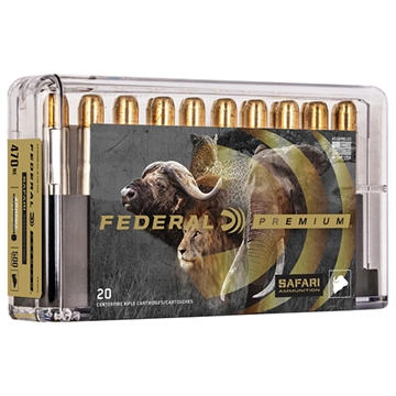 Picture of Federal Premium Safari Cape-Shok 470NitroExpress 500gr Trophy Bonded Sledgehammer Solid 20 Per Box/10 Case P470T2