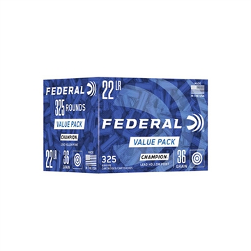 Picture of Federal Champion Training Value Pack 22LR 36gr Lead Hollow Point 325 Per Box/10 Case 749