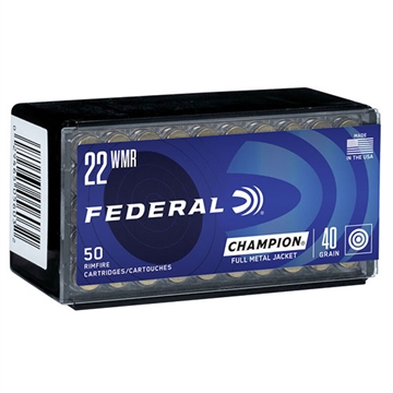 Picture of Federal Champion Training Rimfire 22WMR 40gr Full Metal Jacket 50 Per Box/60 Case 737
