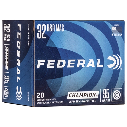 Picture of Federal Champion Training 32H&R Mag 95gr Lead Semi Wadcutter 20 Per Box/25 Case C32HRA