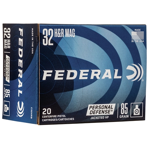 Picture of Federal Personal Defense 32H&R Mag 85gr Jacketed Hollow Point 20 Per Box/25 Case C32HRB