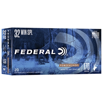 Picture of Federal Power-Shok Rifle Ammunition .32 Win Special 170 gr FNSP 2250 fps - 20/ct 32A