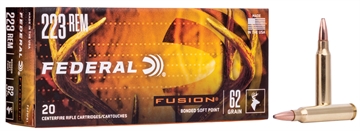 Picture of Federal Fusion 223Rem 62gr Bonded Soft Point 20 Per Box/10 Case F223FS1