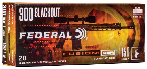 Picture of Federal Fusion MSR 300Blackout 150gr Bonded Soft Point 20 Per Box/10 Case F300BMSR2