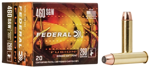 Picture of Federal Fusion Handgun 460S&W Mag 260gr Fusion Soft Point 20 Per Box/10 Case F460FS1