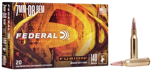 Picture of Federal Federal Fusion Rifle Ammo 7mm-08 Rem 140 gr. Fusion Soft Point 20 rd. F708FS1