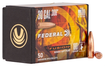 Picture of Federal Fusion Component 30 Cal .308 180 gr Fusion Soft Point 50 Per Box/ 4 Case FB308F4