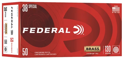Picture of Federal Champion 38Special 130gr Full Metal Jacket 50 Per Box/20 Case C38130A