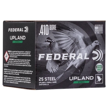 Picture of Federal Federal Upland Steel Shotgun Ammo 410 ga. 3 in. 3/8 oz. 6 Shot 25 rd. USH410 6 USH4106
