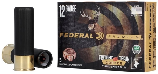 Picture of FEDERAL PREMIUM FREIGHT TRAIN COPPER SABOT SLUG AMO 12GA 3IN 300GR 5RD (10 BOX CASE) P151 FT P151FT