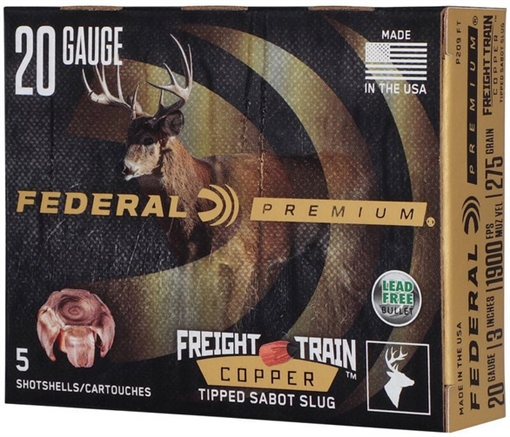 Picture of Federal Federal Premium Freight Train Copper Sabot Slugs 20 ga. 3 in. 275 gr. 5 rd. P209 FT P209FT