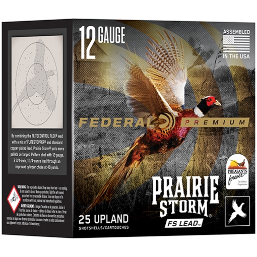 Picture of Federal Federal Premium Prairie Storm Shotgun Ammo 12 ga. 3 in. 1 5/8 oz. 4 Shot FS Lead 25 rd. PFX129FS 4 PFX129FS4