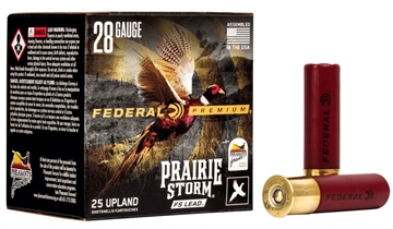 Picture of Federal Prairie Storm, FLIGHTCONTROL FLEX WAD, 28 Gauge, 3", #6 Shot, 7/8oz, CPL/Nickel-plated Lead Pellets, 25 Round Box FEPFX285FS 6 PFX285FS6