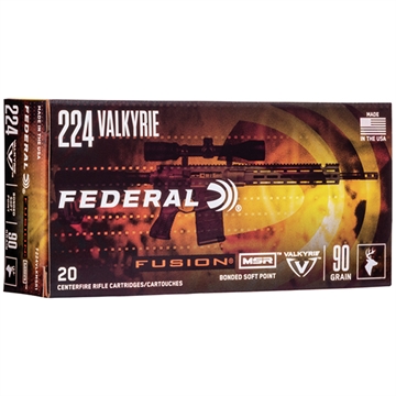 Picture of Federal Fusion MSR 224Valkyrie 90gr Bonded Soft Point 20 Per Box/10 Case F224VLKMSR1