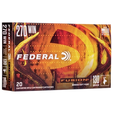 Picture of Federal Federal Fusion Rifle Ammo 270 Win 130 gr. Fusion Soft Point 20 rd. F270FS1