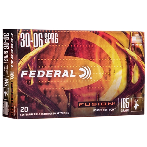 Picture of Federal Fusion 30-06Springfield 165gr Bonded Soft Point 20 Per Box/10 Case F3006FS2