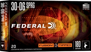 Picture of Federal Fusion 30-06Springfield 180gr Bonded Soft Point 20 Per Box/10 Case F3006TFS3