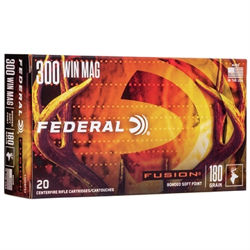 Picture of Federal Federal Fusion Rifle Ammo 300 Win Mag 180 gr. Fusion Soft Point 20 rd. F300WFS3