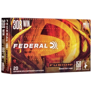 Picture of Federal Federal Fusion Rifle Ammo 308 Win 150 gr. Fusion Soft Point 20 rd. F308FS1