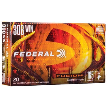 Picture of Federal Federal Fusion Rifle Ammo 308 Win 165 gr. Fusion Soft Point 20 rd. F308FS2