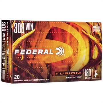 Picture of Federal Federal Fusion Rifle Ammo 308 Win 180 gr. Fusion Soft Point 20 rd. F308FS3