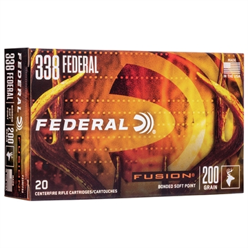 Picture of Federal Fusion Rifle Ammunition .338 Federal 200 gr BTSP 2700 fps - 20/ct F338FFS2