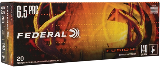 Picture of Federal Fusion Rifle Ammunition 6.5 PRC 140 gr. SP 2925 fps 20/ct F65PRCFS1