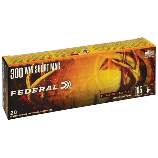 Picture of Federal Fusion Rifle Ammunition .300 WSM 165 gr BTSP 3080 fps - 200/Case (10-20/ct Boxes) F300WSMFS1 CASE