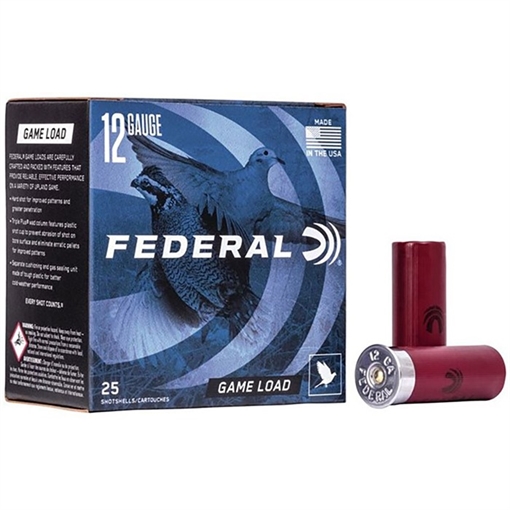Picture of Federal GAME LOAD UPLAND 12 GAUGE 2-3/4'' 1OZ #8 SHOT 25/BOX H121 8