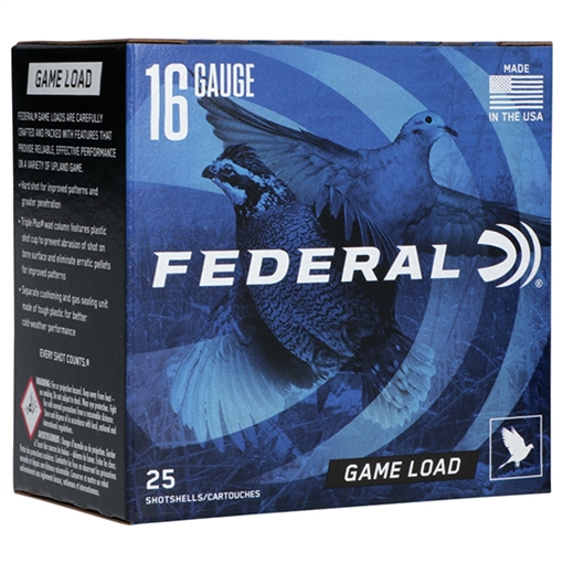 Picture of Federal Federal Game-Shok Upland Load 16 Gauge 2.75 in. 1 oz. 6 Shot 25 rd. H160 6 H1606