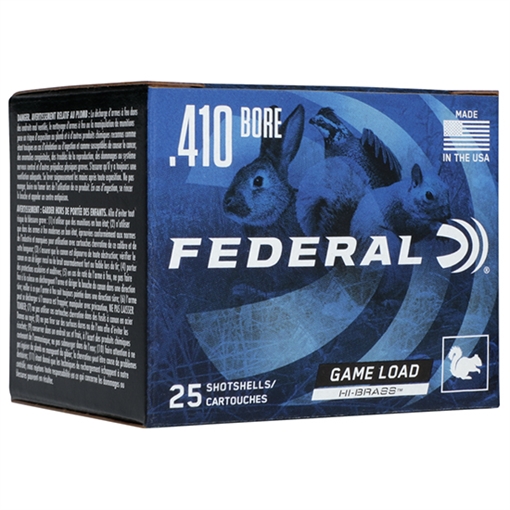 Picture of Federal Game-Shok Upland Game Shotshells Hi Brass Load .410ga 3" 11/16oz. #7.5-Shot 1135 fps 25/ct H413 7.5 H41375