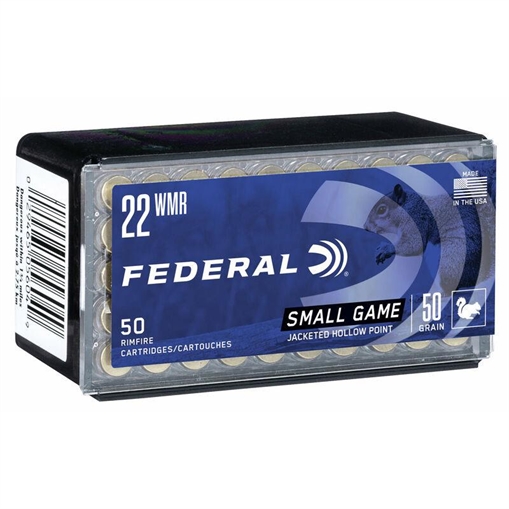 Picture of Federal Game-Shok Rimfire Ammunition .22 WMR 50 gr JHP 1530 fps 3000/ct 757CASE