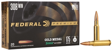 Picture of Federal Premium Gold Medal Sierra MatchKing Rifle Ammunition .308 Win 175 gr BTHP 2600 fps - 20/ct GM308M2