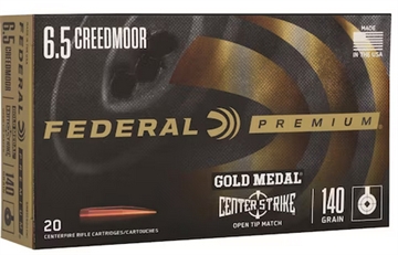 Picture of Federal Gold Medal Centerfire Rifle 6.5Creedmoor 140gr Open Tip Match 20 Per Box/10 Case GM65CRDOTM1