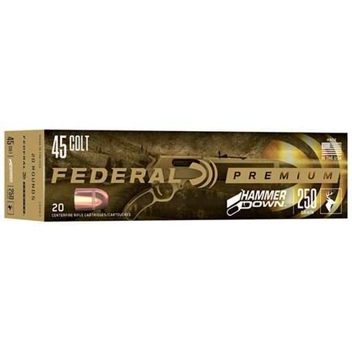 Picture of Federal Premium, HammerDown, 45 Long Colt, 250 Grain, Bonded Hollow Point, 20 Round Box, Designed for Lever Action Rifles LG45C1