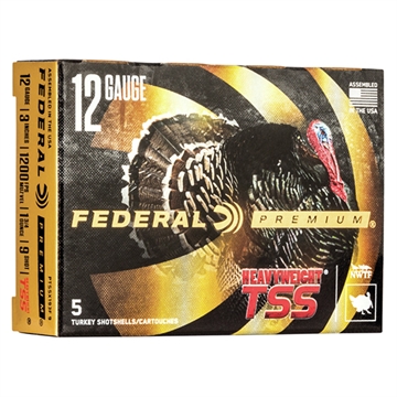 Picture of Federal Heavyweight TSS with Flightcontrol Flex, Lead Free, 12 Gauge 3", #9 Shot, 1 3/4oz, TSS, 5 Round Box, California Certified Nonlead Ammunition PTSSX193F9