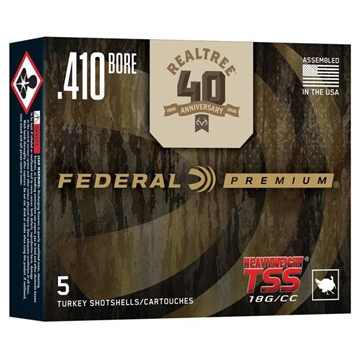 Picture of Federal Heavyweight TSS Realtree 40th Anniversary Special Edition Shotshell 410 ga 3" 13/16oz 1100 fps #9 5/ct PTSS419FRT 9