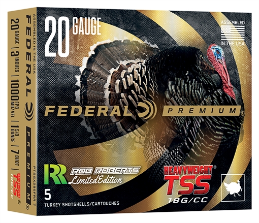 Picture of Federal Heavyweight TSS Rob Roberts Special Edition Shotshell 20ga 3" 1-5/8oz 1000 fps #7 5/ct PTSSX295FRR 7