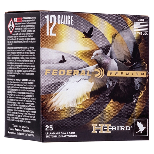 Picture of Federal Hi-Bird, 12 Gauge, 2.75", #8, 3 1/4 Dram, 1 1/8 oz, Shot, 25 Round Box HVF128