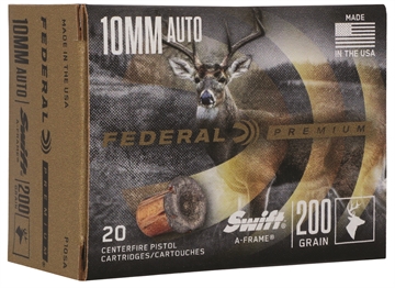 Picture of Federal Swift A-Frame, 10MM, 200 Grain, Jacketed Hollow Point, 20 Round Box P10SA