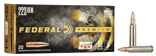 Picture of Federal Federal Premium Rifle Ammo 223 Rem. 55 gr. Barnes TSX 20 rd. P223S
