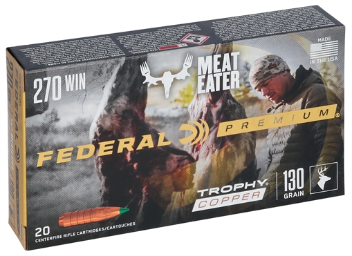 Picture of Federal Premium, 270WIN, 130 Grain, Trophy Copper, Lead Free, 20 Round Box, California Certified Nonlead Ammunition P270TC1
