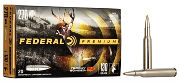 Picture of Federal Premium Vital-Shok Rifle Ammunition .270 Win 130 gr TBT 3060 fps - 20/ct P270TT1