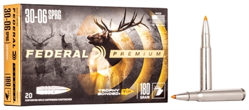 Picture of Federal Premium 30-06Springfield 180gr Trophy Bonded Tip 20 Per Box/10 Case P3006TT1