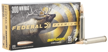Picture of Federal Classic Hunter Berger Hybrid Rifle Ammunition .300 Win Mag 185 gr BTHP 2950 fps 20/ct P300WBCH1