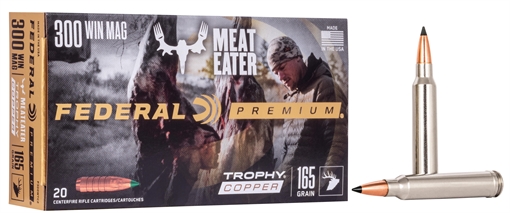 Picture of Federal Federal Premium Rifle Ammo 300 Win. Mag. 165 gr. Trophy Copper 20 rd. P300WTC2
