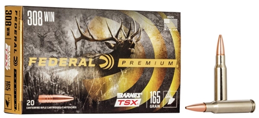 Picture of Federal Federal Premium Rifle Ammo 308 Win. 165 gr. Barnes TSX 20 rd. P308H