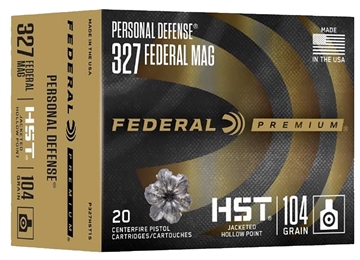 Picture of Federal Premium Personal Defense 327FederalMag 104gr Jacketed Hollow Point 20 Per Box/10 Case P327HST1S
