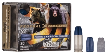 Picture of Federal Premium 357Mag 180gr Solid Core Synthetic Flat Nose 20 Per Box/10 Case P357SHC1