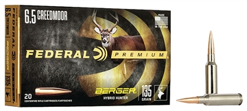 Picture of Federal Classic Hunter Berger Hybrid Rifle Ammunition 6.5 Creedmoor 135 gr BTHP 2775 fps 20/ct P65CRDBCH1